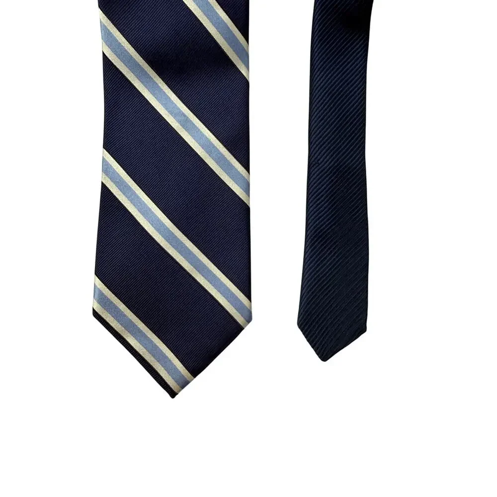 Tommy Hilfiger Silk Tie Lot 3 Vintage 100% Silk Made USA Regimental